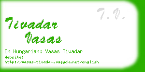 tivadar vasas business card